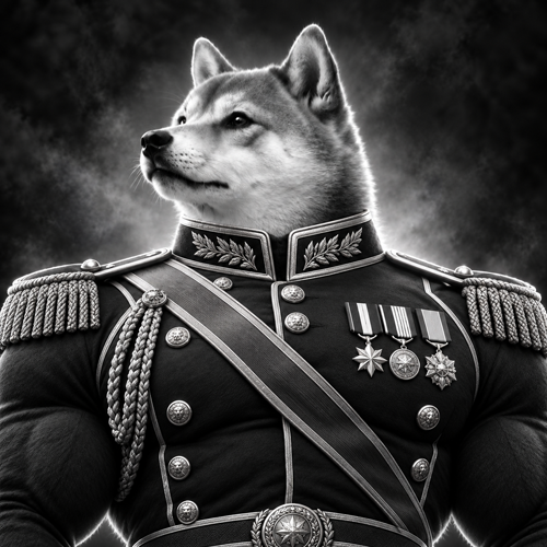 GIGAINU in a decorated military coat
