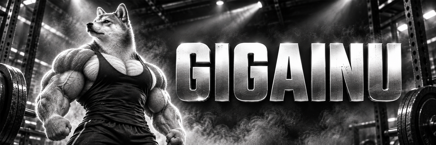 GIGAINU standing in a gym beside the name GIGAINU